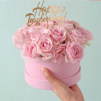 Mini Rund Pap Papir Blomst Rose Kasser Blomsterhandler Gave Parti Til Fordel Emballage Bryllup Fest Dekoration