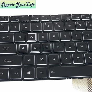 Laptop tastatur for Thunderobot 911 LUFT 911M 911-M5A 9 amerikansk engelsk AENL5U00010 sort med baggrundslys Lyse hvide tangenter oprindelige