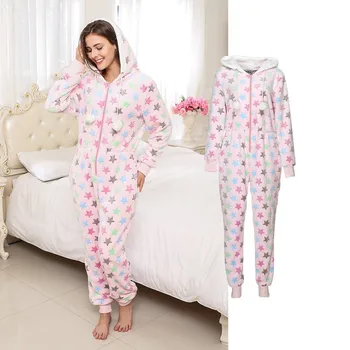 2020 Nattøj pijama unicornio Womens Fashion Udskrivning Hætteklædte Skjorte med Lange Ærmer Onesies for Voksne Kigurumi