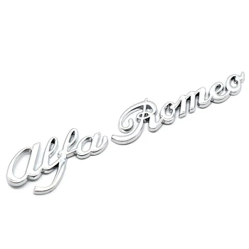 For Alfa Romeo Brev Mærkat for Alfa 146 147 155 156 159 Stelvio Giulia Giulietta Mito GT Side Bag Emblem Legering Tilbehør