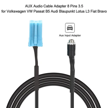 AUX Audio Kabel-Adapter 8 Pins 3,5 for VW Passat B5 Audi Blaupunkt Lotus L3 Fiat Bravo Aux Input Adapter 2019 Ny