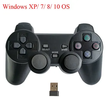 PC spil controller med dobbelt vibrationer og PC-360 tilstand for Windows 7/ 8/ 10 trådløse gamepad med mini-USB-adapter
