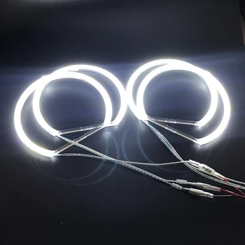 HochiTech 4pcsx131mm Ultra lyse hvid SMD LED angel eyes 2500LM 12V halo-ring kit dagen lys til BMW E36 E38, E39 E46 projektor