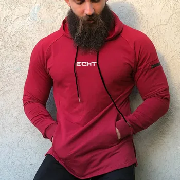 Casual Brand Hoodies For Herre Bomuld Sweatshirt Fitnesscentre Fitness-Træning Sportstøj Efteråret Nye Mandlige Slank Hooded Pullover Toppe Tøj
