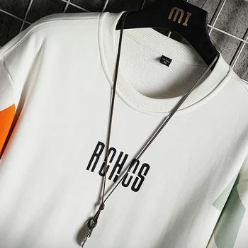 SingleRoad Crewneck Sweatshirt Mænd 2021 Foråret Print Japansk Streetwear Harajuku Overdimensionerede Casual Hvid Hættetrøje Mænd, Sweatshirts