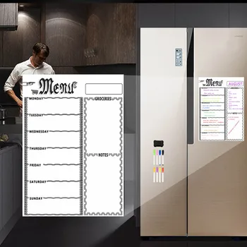 Selvklæbende Ugentlig Plan Board Bemærk Tabel til Køkken Køleskab Tavle Sticky Nye yrelse
