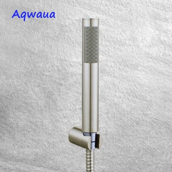 Aqwaua brusehoved Rustfrit stål, Badeværelse Sprøjte Vand Energibesparende håndbruser Enkelt Funktion Tilbehør Til Badeværelse