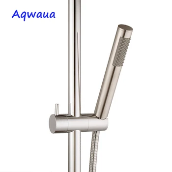 Aqwaua brusehoved Rustfrit stål, Badeværelse Sprøjte Vand Energibesparende håndbruser Enkelt Funktion Tilbehør Til Badeværelse