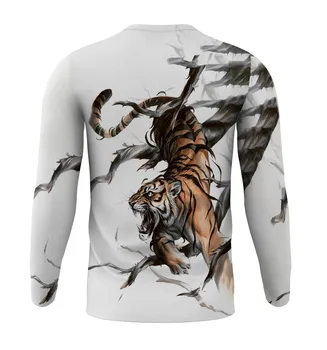 2020 Foråret Efteråret langærmet T-shirt Tiger T-shirt Mænd langærmet skjorte Sjove T-shirts lion Trykt Kat form Tshirt Sjovt