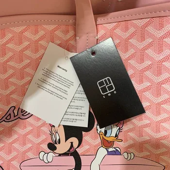 Disney mickey mouse skulder taske dame pu minniehandbag stor tote taske