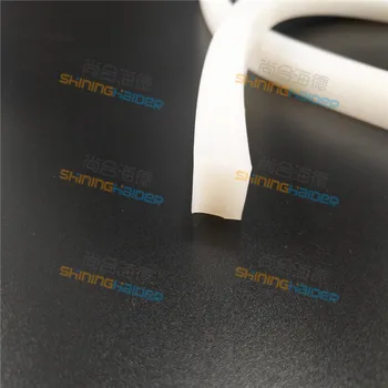 Længde 6m-60m 2 mm 3 mm 4 mm 5 mm hvid firkant solid silikone strip forsegling strip-pladsen fast silicium strip