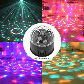 Bluetooth + USB-Højttaler LED Magic Ball Projektor scenelys med Lyd Kontrol til Dekoration / Bil / Party