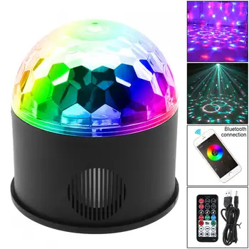Bluetooth + USB-Højttaler LED Magic Ball Projektor scenelys med Lyd Kontrol til Dekoration / Bil / Party