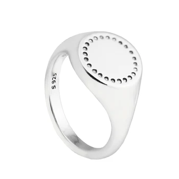 Cirkel Signe Ring med Klare CZ 925 Sterling-Sølv-Smykker Gratis Fragt