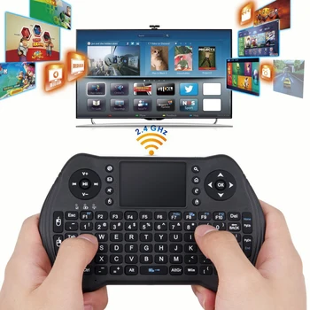 I8-MT10 2.4 GHz Mini Wireless Keyboard med Touchpad ' en til Android TV Box, PC, Bærbar computer, Aircondition, Trådløst tastatur, Mus
