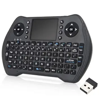 I8-MT10 2.4 GHz Mini Wireless Keyboard med Touchpad ' en til Android TV Box, PC, Bærbar computer, Aircondition, Trådløst tastatur, Mus