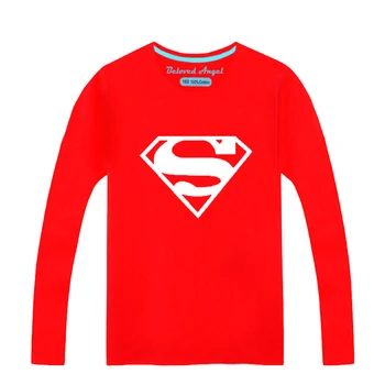 Ny Mode Gul Rød Blå Børn T-Shirt Efteråret Lange Ærmer Lysende T-Shirts Til Baby T-Shirts, Piger Toppe Tøj 3-15T