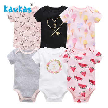 Kavkas Nyfødte Baby Pige Tøj Neonatal Korte Ærmer Recien Nacido 0-3 Måneder Infantile Menina 6stk/Masse Baby Tøj