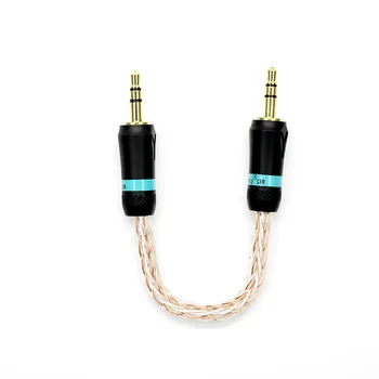 Nye 6CM 3,5 mm Male 3,5 mm Male forgyldt flettet Stereo Audio Kabel Til Valnød F1 Forstærker V2 V2S/Zishan Z1 Z2 MP3