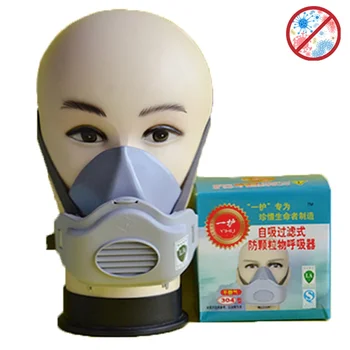 Halvdelen ansigtsmaske Carbon Filter Støv Maske Åndedrætsværn Maske til Arbejde PVC 304 Bomuld Filter Beskyttende Maling Bygning Weding