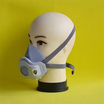 Halvdelen ansigtsmaske Carbon Filter Støv Maske Åndedrætsværn Maske til Arbejde PVC 304 Bomuld Filter Beskyttende Maling Bygning Weding