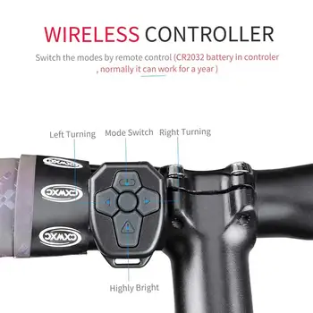 Cykel Lys USB-Genopladelige Hale Lys Advarsel Cykel baglygte Smart Wireless Remote Turn-Signal Lys LED Cykel Lanterne