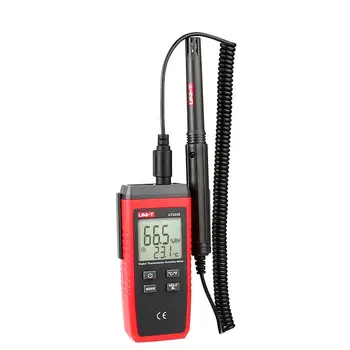 UNI T UT333S LCD Digital Termometer Hygrometer Temperatur Luftfugtighed Meter Fugt Måler sensor C/F Valg af Data hold Backlig