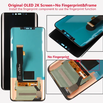 OLED Display For Huawei Mate 20 Pro LCD-Skærm Med Ramme Fingeraftryk 2K Touch Skærm Erstatning For Mate 20 Pro Oprindelige LCD -