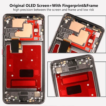 OLED Display For Huawei Mate 20 Pro LCD-Skærm Med Ramme Fingeraftryk 2K Touch Skærm Erstatning For Mate 20 Pro Oprindelige LCD -