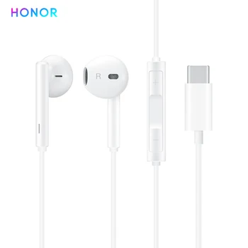 Original Huawei Honor Type-c Hovedtelefon usb-c AM33 headset Volumen Kontrol Mikrofon med støjreduktion Knap Hovedtelefon
