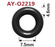 Hele salg høj kvalitet 16pieces . oring sæler 7.5*4.6 mm for Toyota GDI Injektor (AY-O2219)