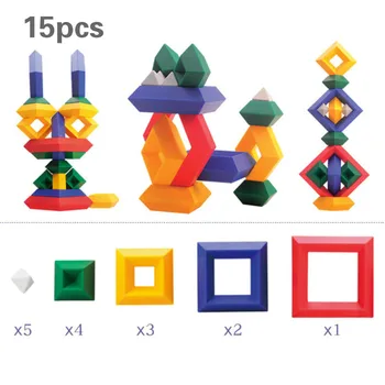 Kreativitet Pyramide Byggesten Toy Børn Intelligens Drøm Magic Tower Kreative Montering Kombination Visdom Pyramide Toy