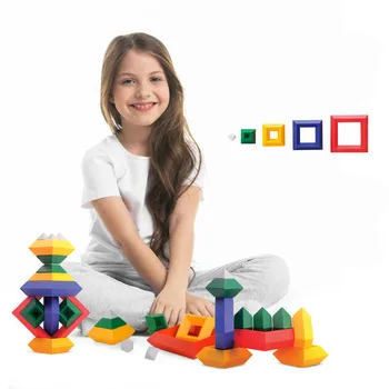 Kreativitet Pyramide Byggesten Toy Børn Intelligens Drøm Magic Tower Kreative Montering Kombination Visdom Pyramide Toy