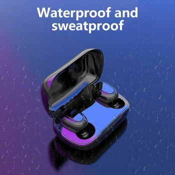 UTHAI D51 Trådløse Bluetooth Headset 5.0 TWS / HD Stereo Macaron Bluetooth Headset, støjreduktion, Vandtæt og Sweatproof
