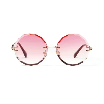Elbru Retro runde Solbriller Kvinder Girl Vintage Mærke Nuancer Sort Rød Metal Farve Sol Briller, For en Kvinde Fashion Designer