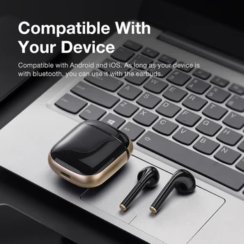 SANLEPUS Led Øretelefon TWS Trådløse Bluetooth-Hovedtelefoner, Stereo Øretelefoner, Hovedsæt Med Trådløs Opladning Til Xiaomi Android, iOS