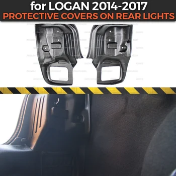 Beskyttende covers til Renault Logan II-2017 indersiden af den bageste lys ABS plastik vagt dække puder scuff vindueskarm bil styling