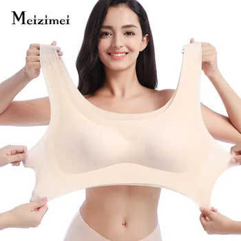 Meizimei Sexy Deep V Bh Til Kvinder Push Up Polstret Undertøj Problemfri Wire Gratis Bralette Springet Antyder Kvinde Undertøj Plus
