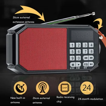 JINSERTA Udendørs Trådløse Bluetooth Højttaler 4.2 Bas Bærbare Højttalere med FM Radio, LED Display Støtte TF Kort, U Disk Spil