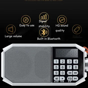 JINSERTA Udendørs Trådløse Bluetooth Højttaler 4.2 Bas Bærbare Højttalere med FM Radio, LED Display Støtte TF Kort, U Disk Spil