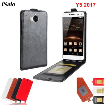 For Huawei Y5 2017 Flip Case til Huawei Y5 2017 Dække MYA L22 MYA-U29 5.0 tommer Tegnebog, Mobiltelefon Sag PU Læder Fundas-Kort Slots