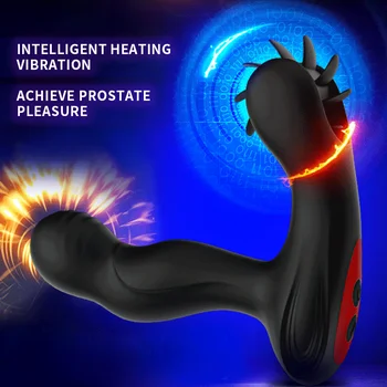 12 Hastigheder Genopladelige OMYSKY Vibrerende Prostata Massager Butt Plug Anal Vibrator Sex Legetøj til Mænd, Sex shop Testikel stimulation