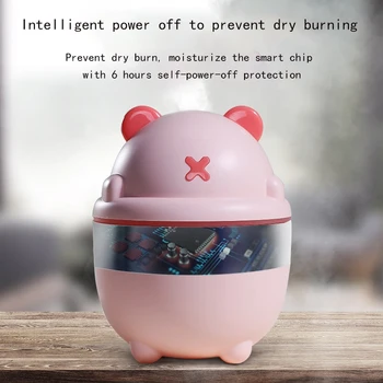 USB-Luftfugter Lille Desktop Husstand luftbefugtning Aromaterapi Baby Mute Spray Farverige Atmosfære Lampe