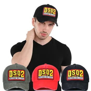 Brother hill gang DSQICOND2 Høj Kvalitet i Nye Kasketter Bomuld DSQ Breve Cap Mænd Kvinder Broderi Design Trucker Hat