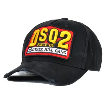 Brother hill gang DSQICOND2 Høj Kvalitet i Nye Kasketter Bomuld DSQ Breve Cap Mænd Kvinder Broderi Design Trucker Hat