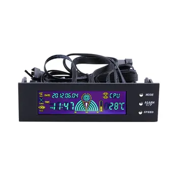 LCD-Panelet CPU Fan Speed Controller Temperatur Display 5,25-tommers PC Fan Speed Holdbare Air Controller-colded Fan Control
