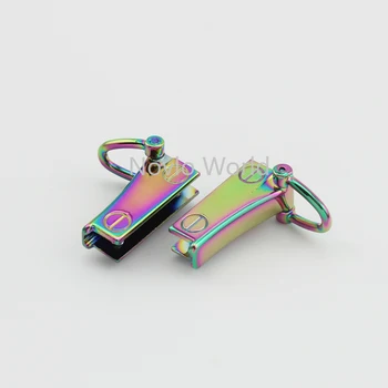 10-50 stykker,30mm Anodiseret Rainbow Færdig DY pung 2 side klip tasker pung kile lås hardware