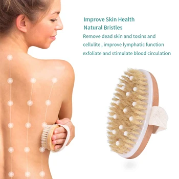 Tør Hud Body Brush Træ-Body Massage Brusebad Børste Naturlige Børster Badekar Børster Til SPA Kvinde Mand Hud Tilbage Ren Krop Børster