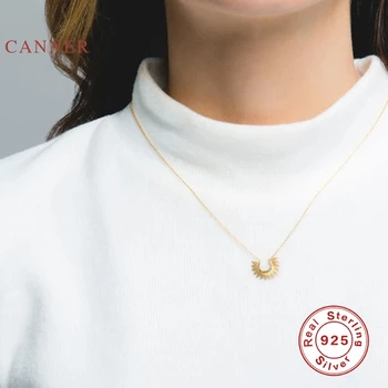 CANNER 925 Sterling Sølv Halskæde Til Kvinder 2020 Smykker Personlig C-linje Kæde Guld 18k Choker Halskæde Collares Krave