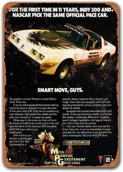 1980 Pontiac Trans Am Turbo hastighed Bil Vintage Bil Tin Tegn, Sisoso Metal Plaques Plakat Pub Mand Cave Retro Væg Udsmykning 12x16 tommer